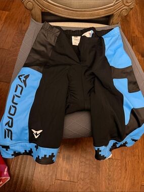 Men's Athletic Cycling Shorts in Black and Blue